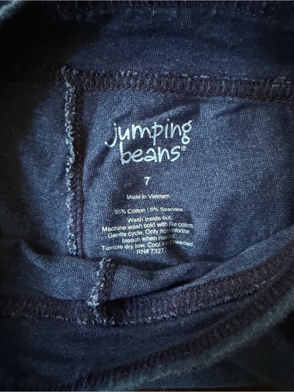 Jumping Beans - Girl’s Dark Blue Denim Style Stretch Pull-On Leggings